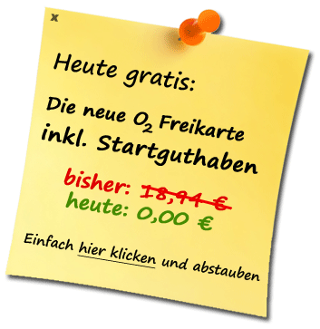 O2 o Gratiskarte mit Guthaben